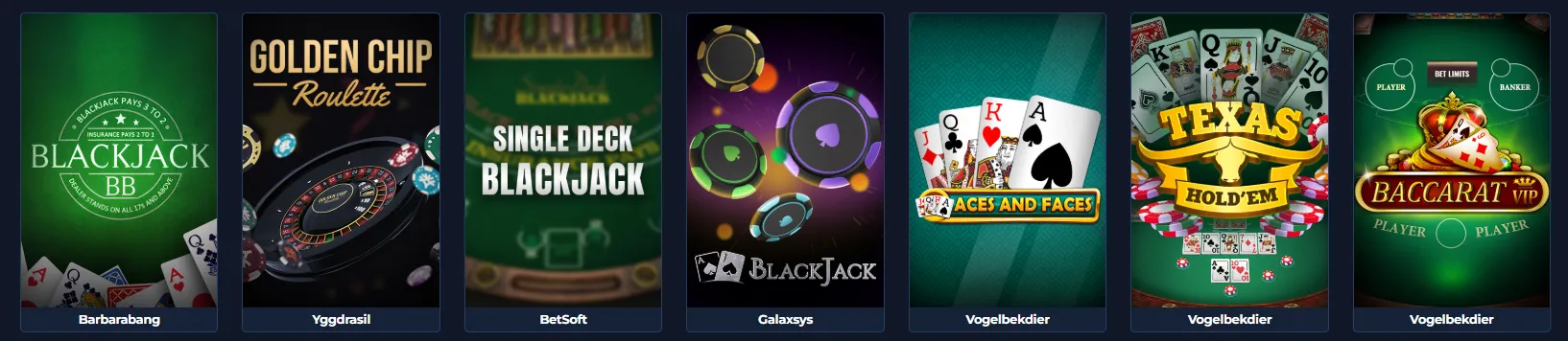 Velwins Casino tabl